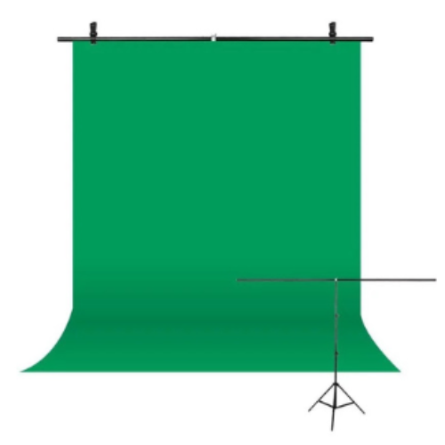 ฉากพร้อมผ้า Background light stand series T Stand + Green Screen Cotton