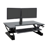 Stand up Desk WorkFit-TL เวิร์คสเตชั่นเดสก์ท็อปแบบนั่งยืน (black with grey surface)