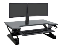 Stand up Desk WorkFit-TL เวิร์คสเตชั่นเดสก์ท็อปแบบนั่งยืน (black with grey surface)