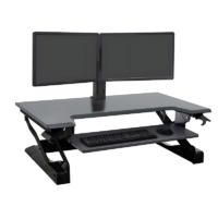 Stand up Desk WorkFit-TL เวิร์คสเตชั่นเดสก์ท็อปแบบนั่งยืน (black with grey surface)